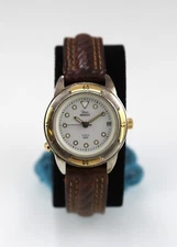Timex Women Watch Silver Gold Stainless St WR Brown Leather Date Light Quartz