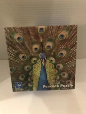 Re-Marks 750 Piece Authentic Peacock Jigsaw Puzzle - SEALED! Includes Poster!