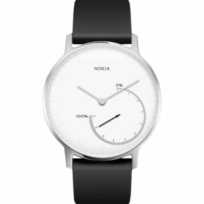 Withings Nokia Fitnessuhr Armbanduhr Aktivitätstracking schwarz weiß