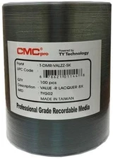 Cmc Pro/Taiyo Yuden DVD-R4.7GB/120MIN Valueline 8X/16X Silver Thermal Lacquer Cl