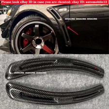 Carbon Fiber V Style Front Fender Wing Side Vents Fit For Evolution X Evo 10