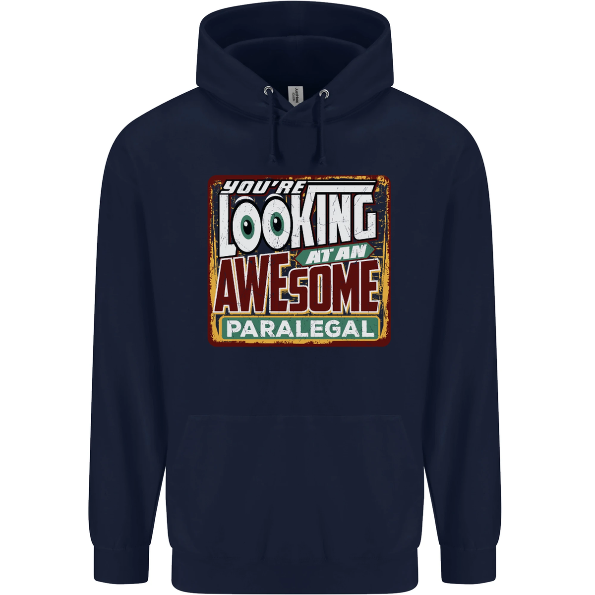 Youre Looking at an Awesome Paralegal Mens 80% Cotton Hoodie