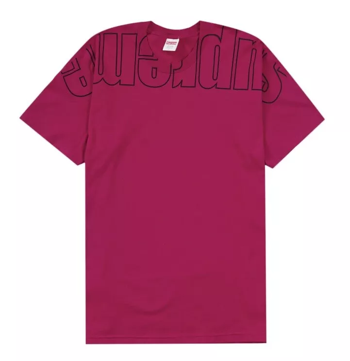 #6 T shirt neuf Supreme FW22 à l'envers magenta grand
