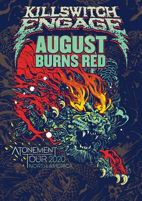 KILLSWITCH ENGAGE ''ATONEMENT TOUR 2020 NORTH AMERICA'' CONCERT POSTER - Metalcore