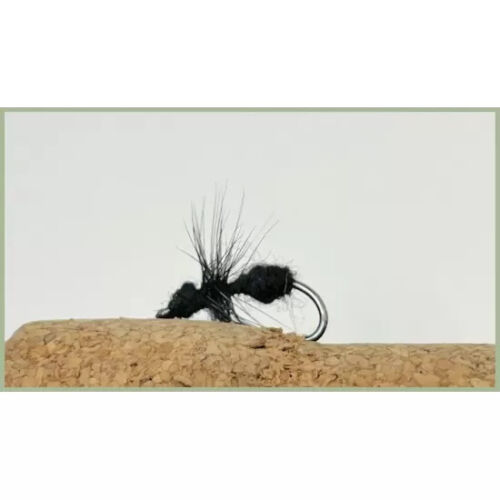Hormigas negras, mosca trucha seca, 6 hormigas negras tradicionales, elección de tamaño, moscas pesqueras - Imagen 1 de 1