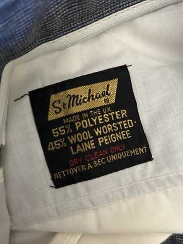VINTAGE ST MICHAEL GROOVY FUNKY GREY TROUSERS 70S RETRO M&S DISCO FUNKY BNWT - Picture 4 of 4