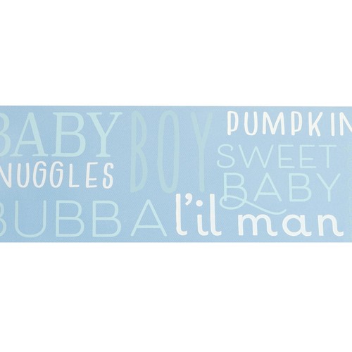 2.5'' x 5 yd. Blue It's a Boy Satin Ribbon by Celebrate It® - 第 3/4 張圖片