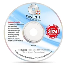System Rescue CD PC Computer Diagnostic Maintenance Repair Data Recovery Boot CD