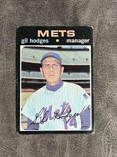 Topps Gil Hodges #183 EX 1971 ¡Ex New York Mets Salón de la fama! - Imagen 1 de 2