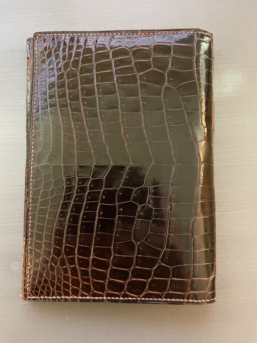 小物 vintage HERMES black wallet Hermes Vintage 1995 Black Box Leather Unisex Billfold Wallet