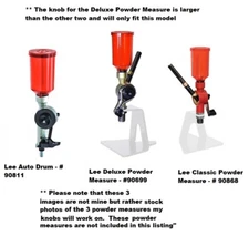 Knob UPGRADE for Lee Deluxe, Classic & Auto Drum Powder Measures 3D Printed x2