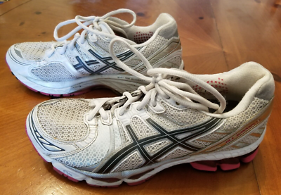 Asics Gel Kayano 17 Running Shoes Women's 8.5 T150N White Silver