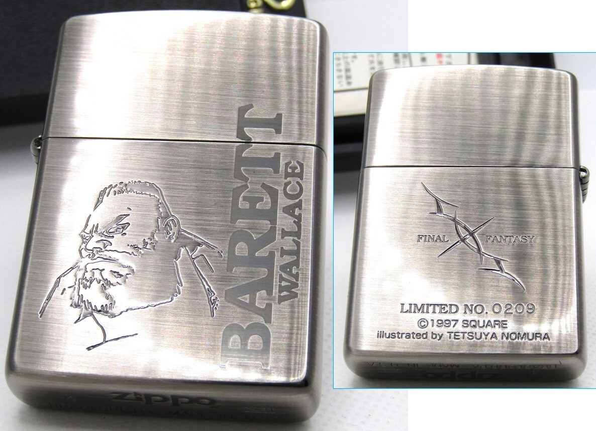 Final Fantasy VII 7 Barett Wallace Limited No.0209 Zippo Oil