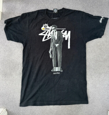 Stussy Mtv Raps Stussy T Shirt SLICK RICK Mens MED Black Yo MTV