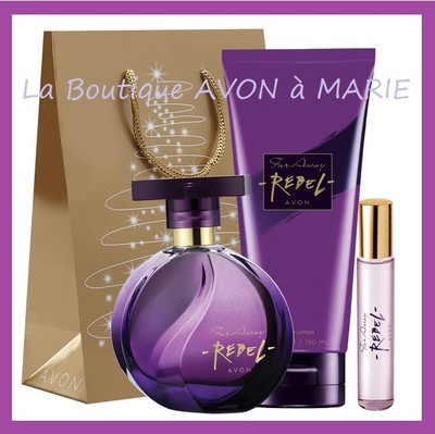 LOT Parfum FAR AWAY REBEL + vapo SAC + LAIT CORPS AVON : PRET à OFFRIR |  eBay