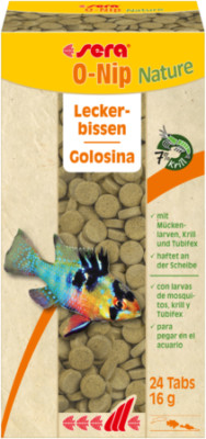 sera O-Nip Nature 24 Tabletten Hafttablette Mückenlarven Tubifex Krill