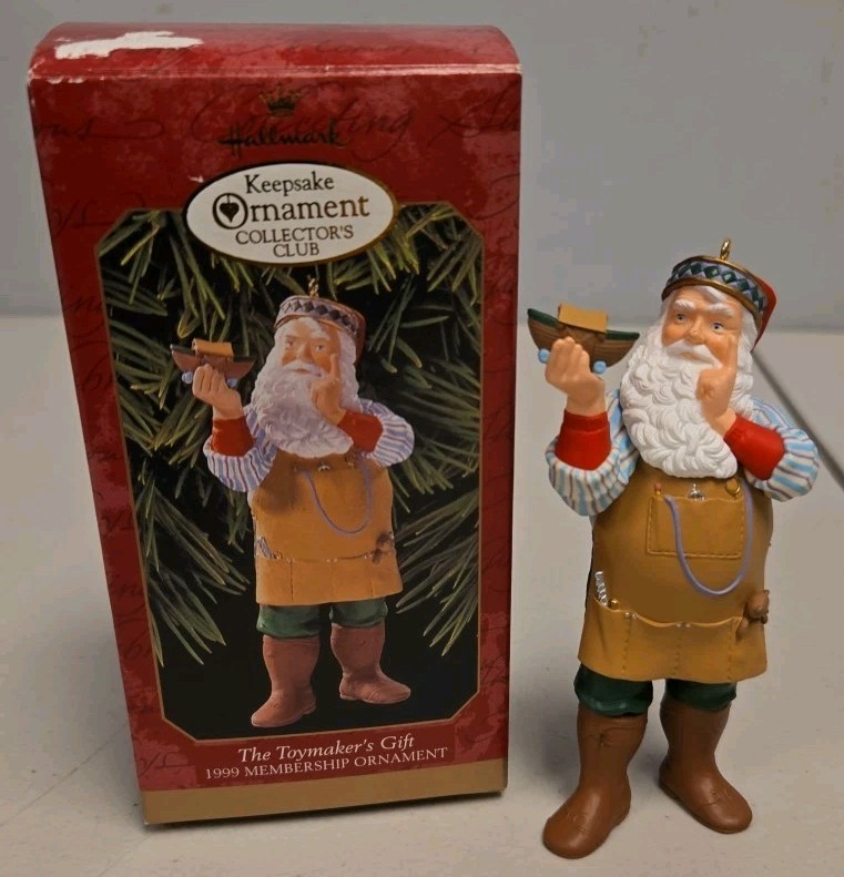 Vintage Hallmark Keepsake 'The Toymakers Gift' 1999 Membership Ornament
