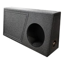 Q Power QBomb 10 Inch Single Vented Subwoofer Sub Box with Black Bedliner Spray