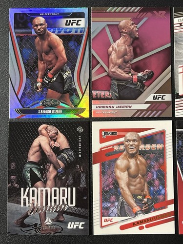 Kamaru Usman Lot 6 MMA Cards UFC Chronicles XR Pink Parallel, Certified & More - Picture 2 of 6
