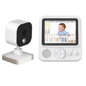 Kit Babyphone Vidéo Sans WiFi Moniteur Caméra + Écran Surveillance Bébé Sans Fil