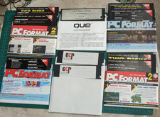 10 5.25in 1.2Mb 360K disks of software for the IBM PC XT AT vintage computer