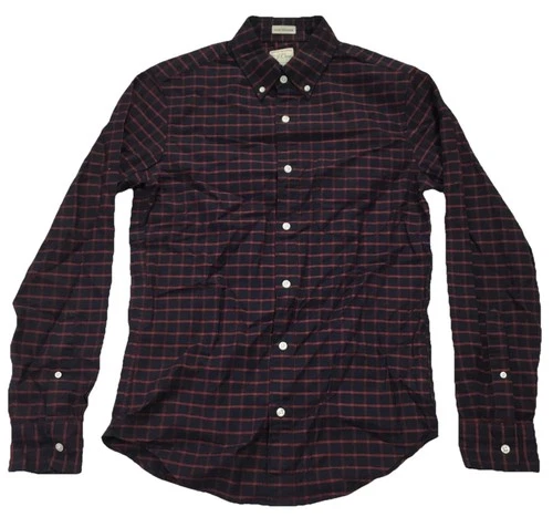J.Crew Slim Fit American Pima Shirt Mens XS Cotton Button Down Blue Red