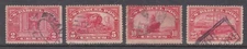 (F340-40) 1913 USA mix of 4stamps parcel post 2c to 25c (AO)  (LE84)