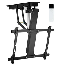 Electric Adjustable Ceiling TV Mount with Remote, Motorized Flip Down Fits fo...