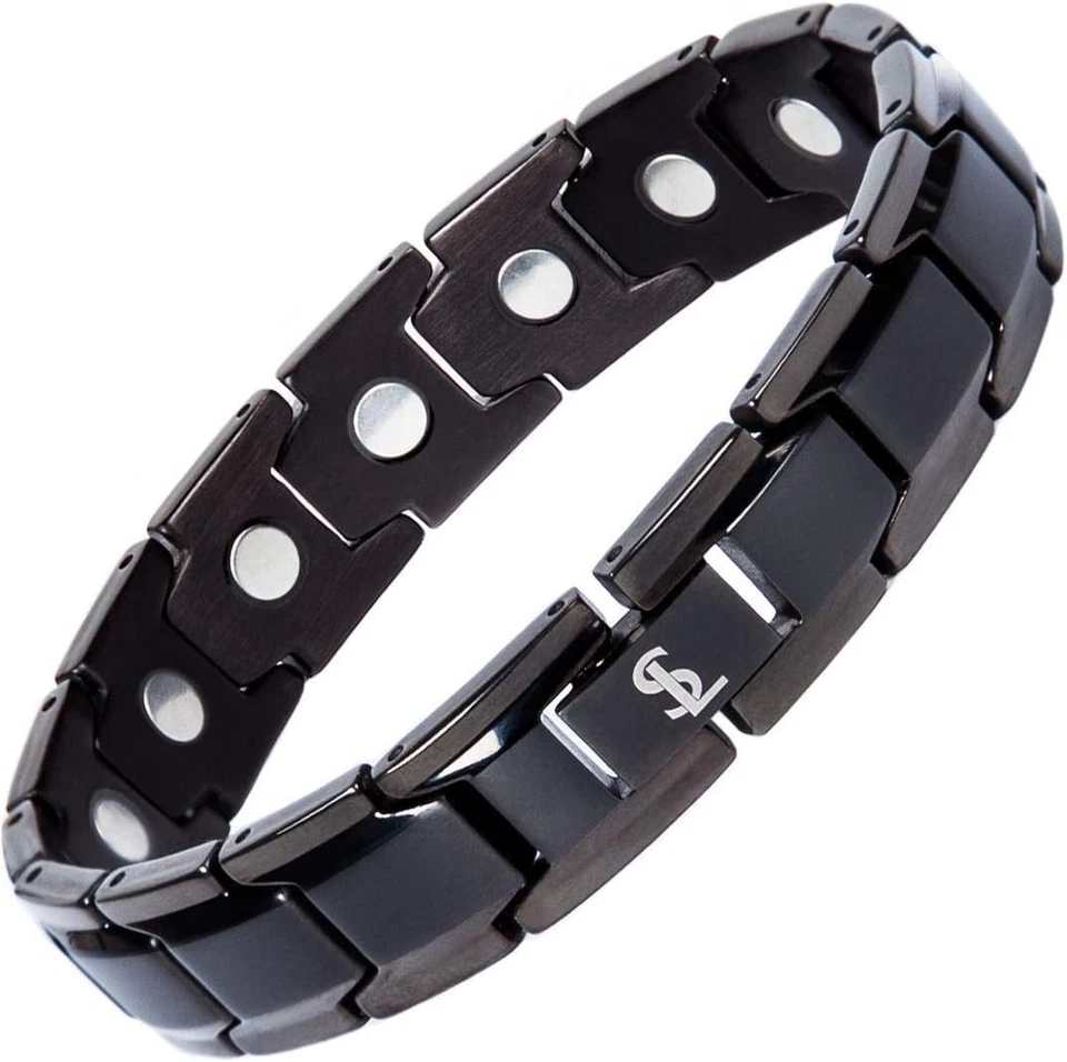 Elegant Black Bracelet with Extra Strength Magnets - Image 3 of 4