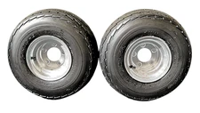 Antego Set of 2 215/60-8 (18.5x8.50-8) 5 hole Galvanized Trailer tire wheel assy