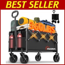 Foldable Utility Shopping Cart with All-Terrain Wheels