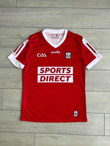 CORK GAA Men's Red 2023 2024 O'Neills Gaelic Hurling Shirt Jersey Size M Medium