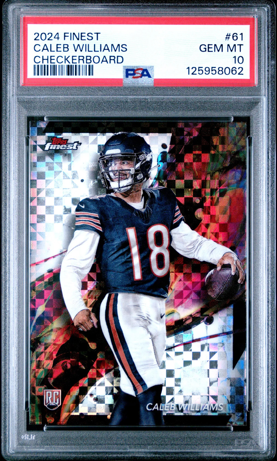 2024 Topps Finest Caleb Williams #61 Checkerboard Rookie PSA 10