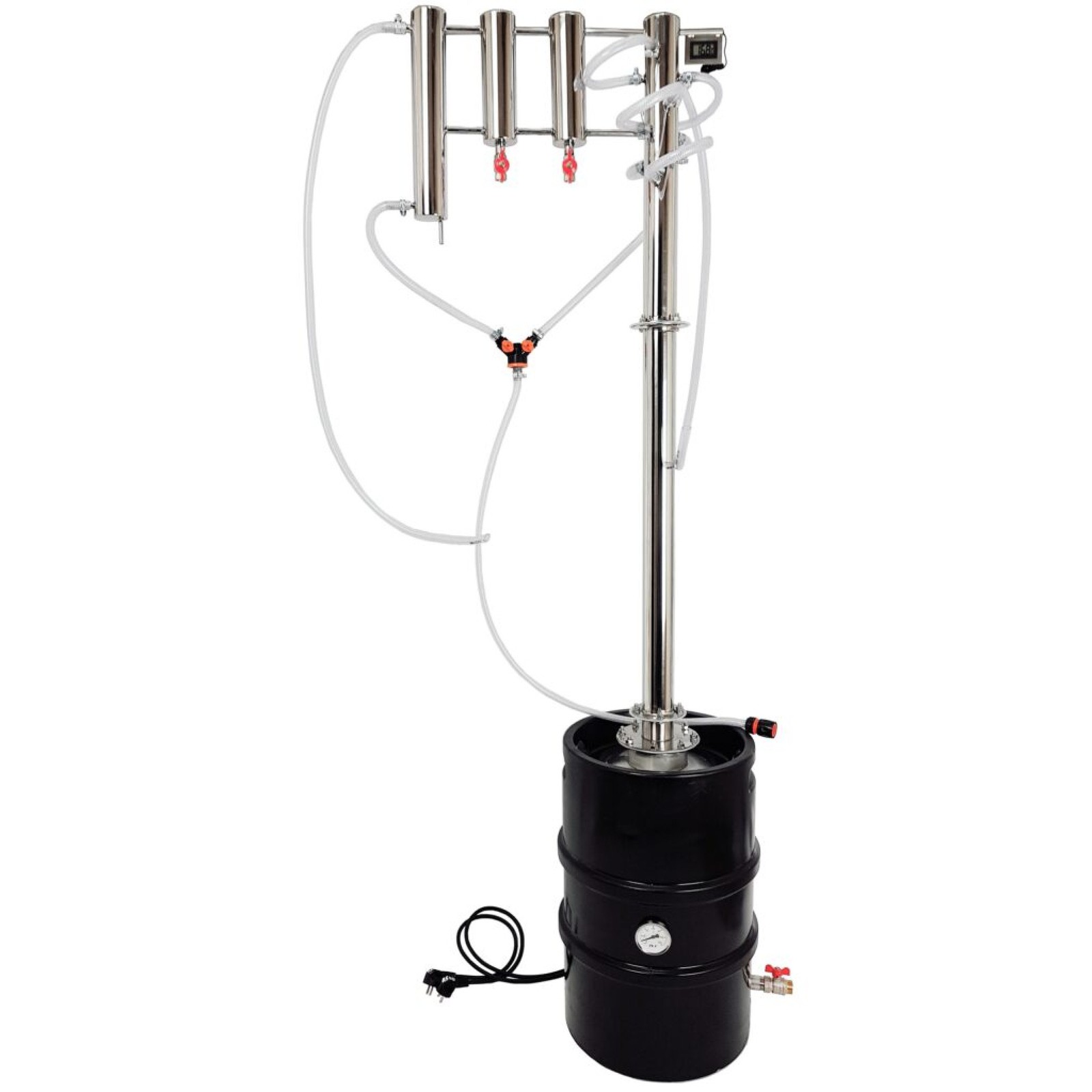 50L Electric Distiller with Cold Fingers Dual Thumper Sections Wide-Mouth Access