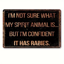 Room Humorous Vintage Tin Metal Signs Home D cor 8x12inch Iron Wall Art, "Spiri