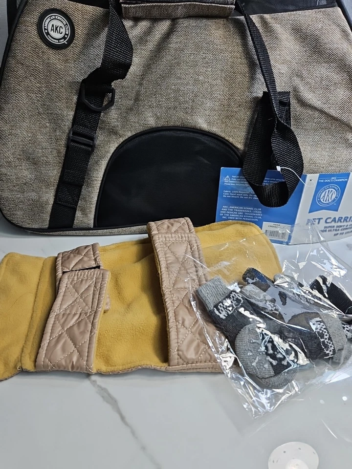 AKC Portador/Traje/Calcetines para Mascotas Conjunto Ultra Cómodo Hasta 15Lbs 19x10x13" NUEVO Foto 4 de 4