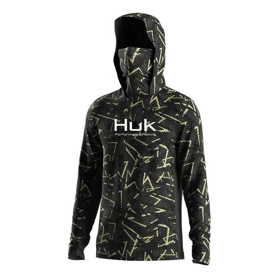 Camisa de pesca con capucha para hombre UPF 50+ protección solar secado rápido manga larga exterior Foto 4 de 4