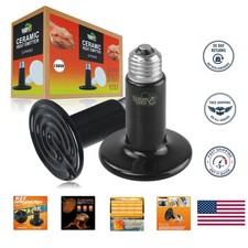 Long-Lasting 150W Infrared Heat Bulb for Reptiles, Cats,  Chickens - 2 Pack