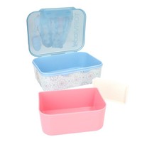 Brotdose Depesche 14031 Topmodel Dunkelblau Lila 3 FäCher Lunchbox Blumen