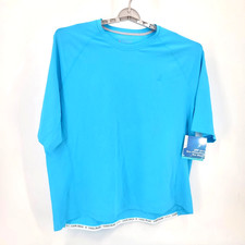 Coolibar High Tide Swim Shirt Blue Rash Guard Mens 2XL UPF50 Sun Protection NWT
