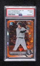 2022 Bowman Chrome Sapphire Edition Orange 71/75 Erick Hernandez PSA 9 MINT 2l4