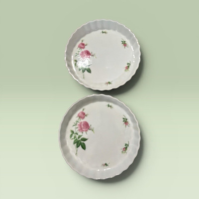 Christineholm Set of 2 Round Floral Tart/Quiche Tins Microwave Safe