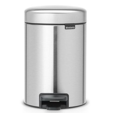 Brabantia newIcon Pedal Bin 3 Litre Plastic Bucket White Green Grey Taupe Black