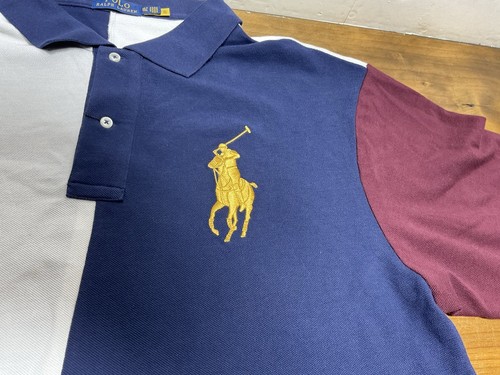 Polo Ralph Lauren Polo Shirt Gold Big Pony Men XLT Big & Tall Color Block - Picture 4 of 9