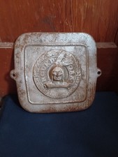 Round Oak Stove Cover Indian Chief Doe-Wah-Jack Old Cast Iron Plaque Emblem