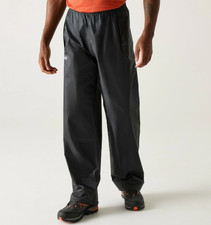 Image of Regatta Men's Stormbreak Waterproof Overtrousers Black Size Medium