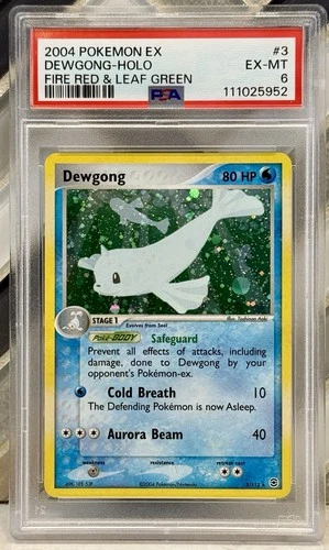 Dewgong Holo Rare #3 PSA 6 EX-MT 2004 FireRed & LeafGreen Pokémon TCG