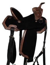 Western Handmade Wooden Tree Horse Saddle Leather Barrel Racing Trail Equestrian