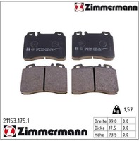 Zimmermann 21153.175.1 Bremsbelagsatz FüR Scheibenbremse Bremsbelagsatz