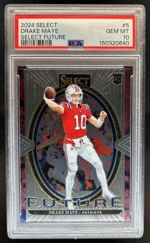 2024 Panini Select Drake Maye Future RC Rookie #5 Patriots PSA 10 GEM MINT